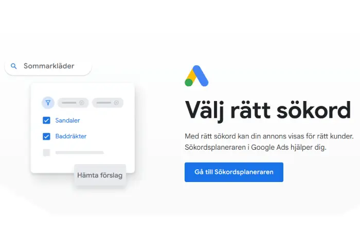 Google sökordsplanerare